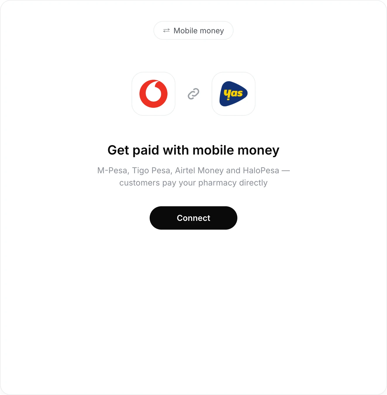 Connect mobile money